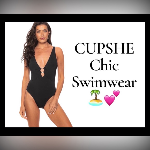 Cupshe Other - CUPSHE Black Keyhole Cutout One-Piece Swimsuit | Size M | NWT ✨Vacation Time🏝️💕